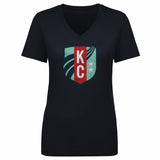 Women's KC Current Vintage Primary Logo V-Neck Tee