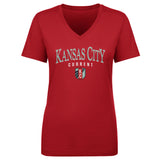 Women's KC Current Arched Wordmark V-Neck Tee