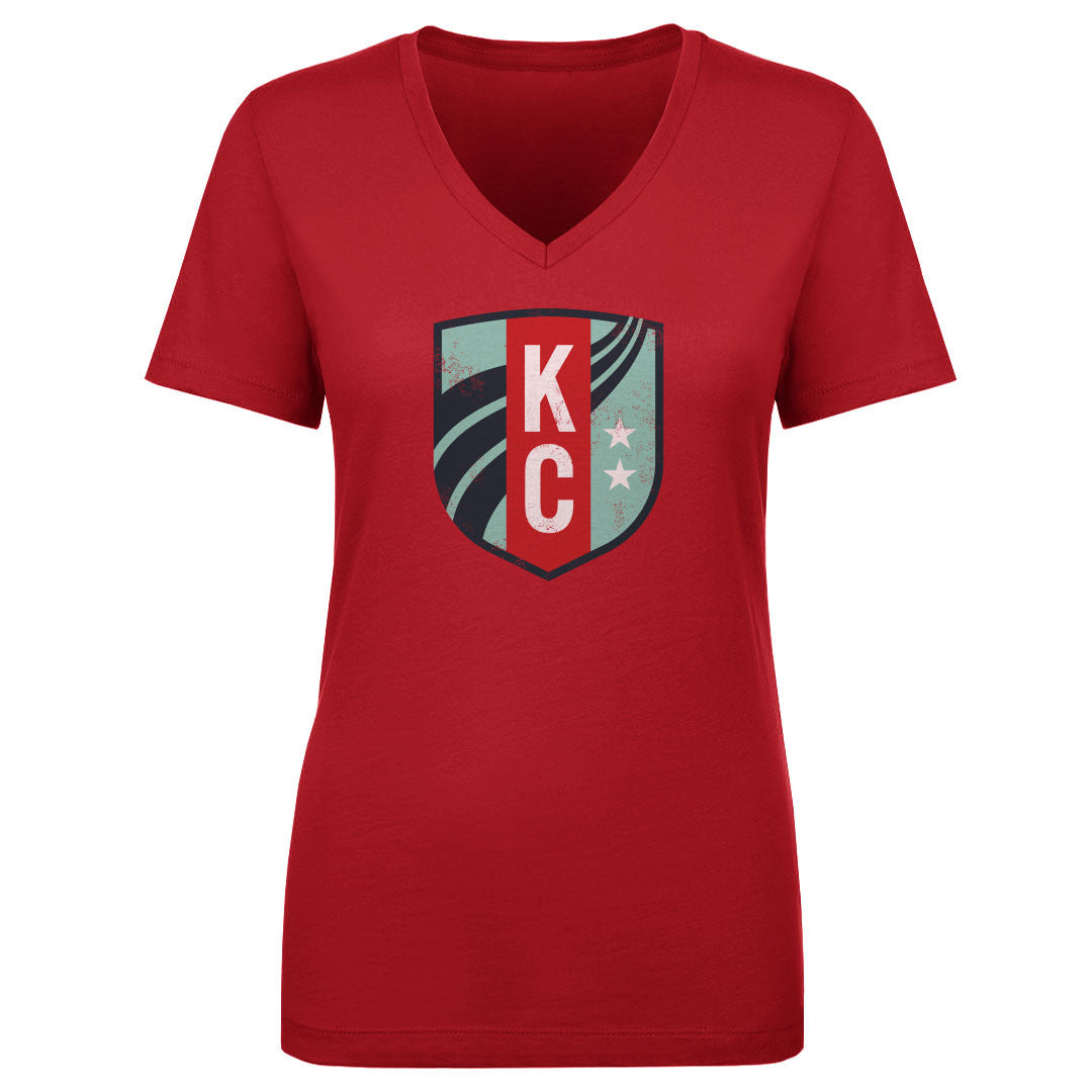 Women's KC Current Vintage Primary Logo V-Neck Tee