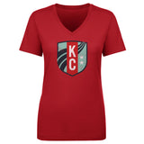 Women's KC Current Vintage Primary Logo V-Neck Tee