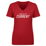 Women's KC Current Wordmark V-Neck Tee