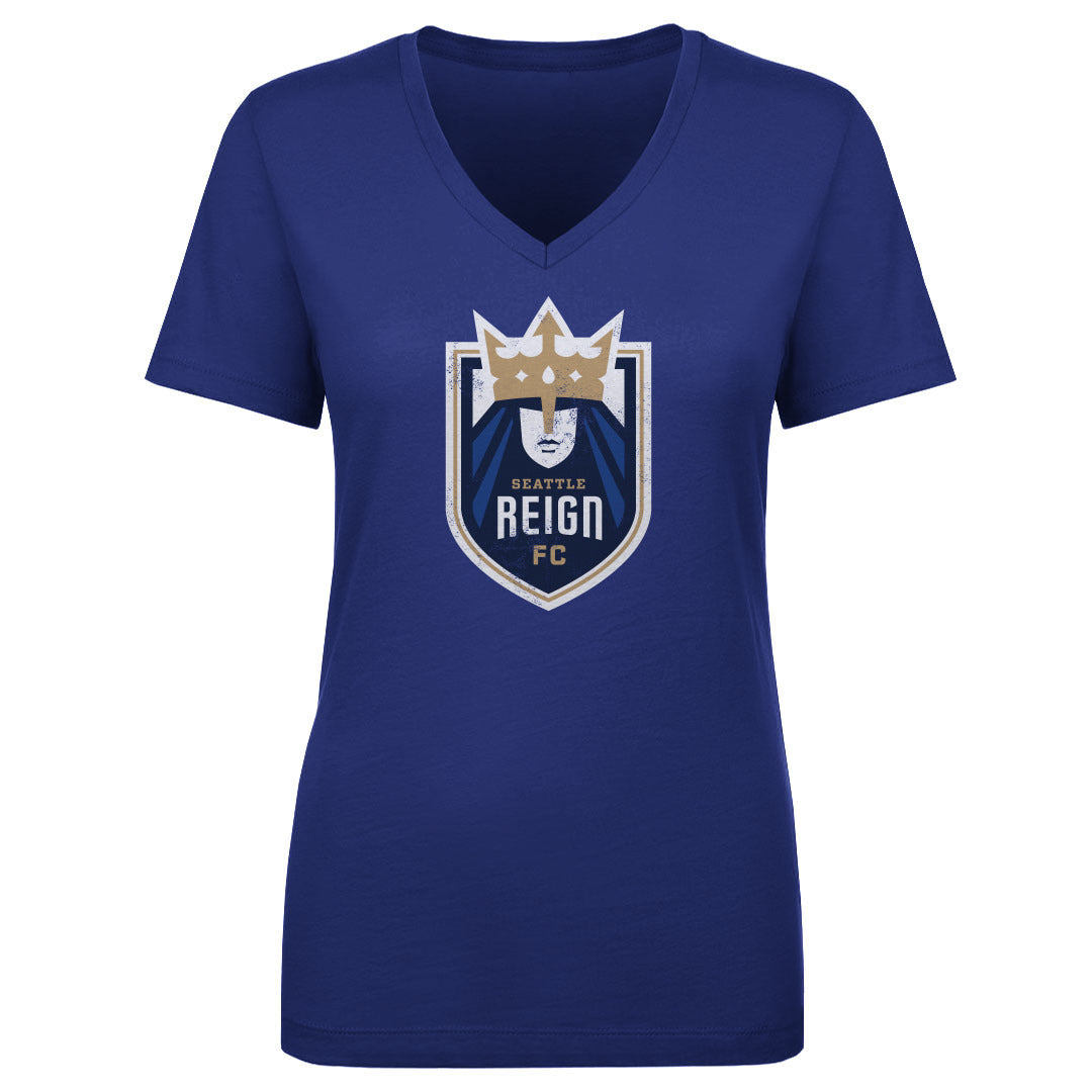 Women's Seattle Reign FC Vintage Primary Logo V-Neck Tee