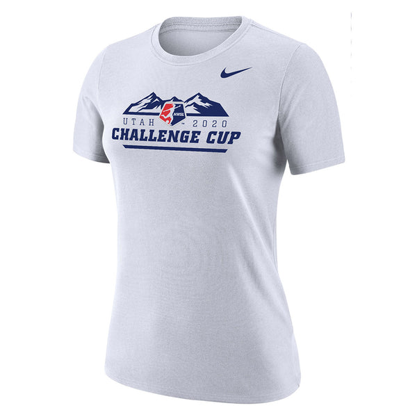 Challenge Cup Women's Dri-Fit Cotton Tee in White - Front View