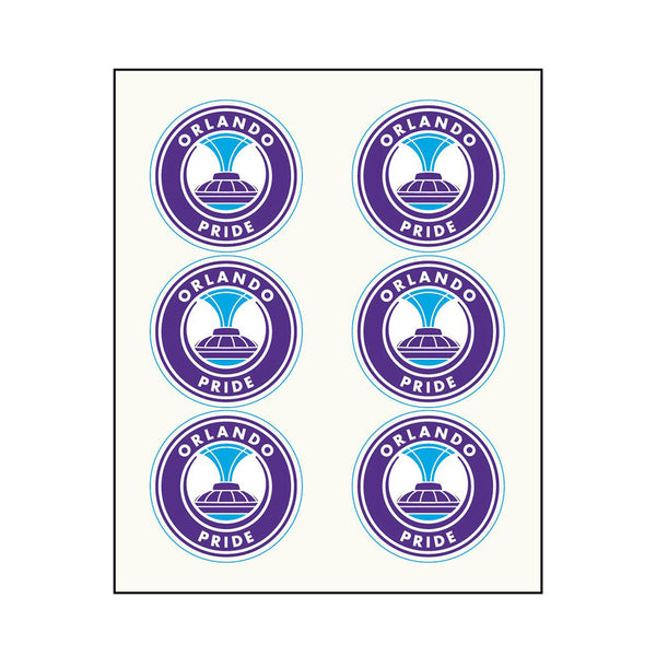 Orlando Pride Face Decals in Purple and Blue
