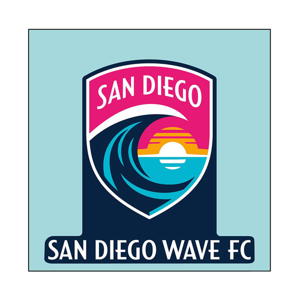 San Diego Wave 4x4 Decal in Blue- Front View