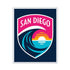 San Diego Wave Hatpin in Blue- Front View