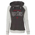 Chicago Red Stars Women's Raglan Pullover Hood in Gray - Front View