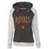 Utah Royals Women's Raglan Pullover Hood in Gray - Front View