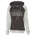 North Carolina Courage Women's Raglan Pullover Hood in Gray - Front View