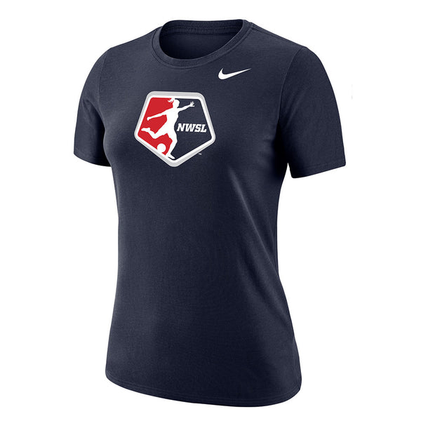 NWSL Women's Nike Logo Tee in Blue- Front View