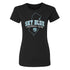 Sky Blue Women's Outline Tee in Black - Front View