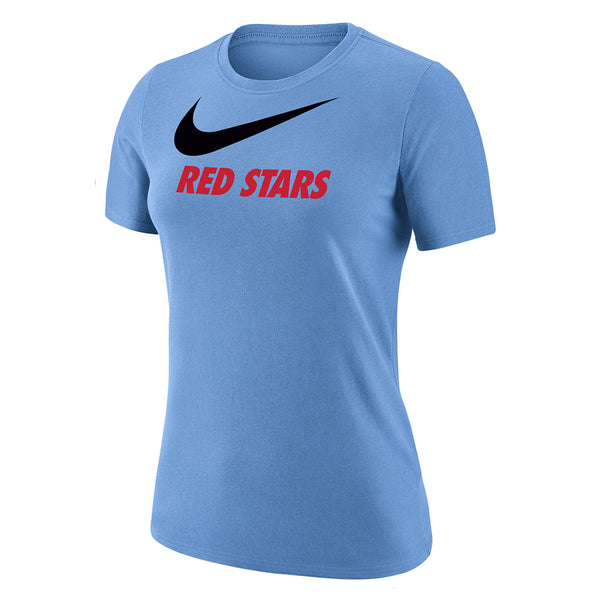 Chicago Red Stars Women's Swoosh Tee in Blue - Front View
