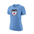 Chicago Red Stars Ladies Nike Dri-Fit Cotton Tee in Blue - Front View