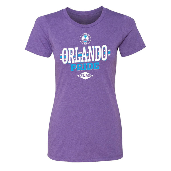 Orlando Pride Women's EST 2015 Tee in Purple - Front View