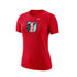 Kansas City Current Ladies Nike Dri-Fit Cotton Tee in Red - Front View