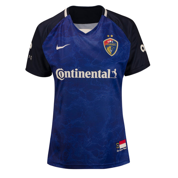 North Carolina Courage 2021 Fitted Jersey in Blue - Front View