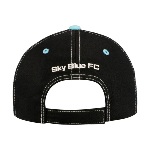 Sky Blue Structured Hat in Gray - Back View