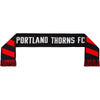 2021 Portland Thorns Scarf in Black and Red - Full View