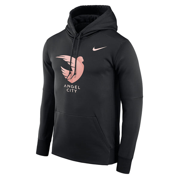 Angel City Nike Pullover Hoodie in Black - Front View