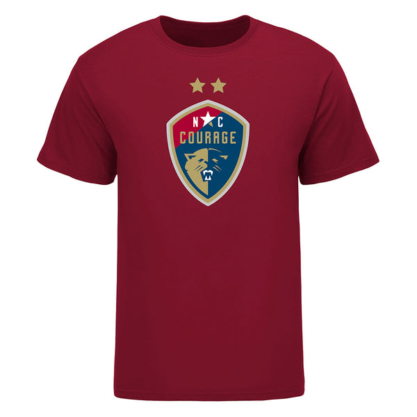 North Carolina Courage Logo Tee in Red - Front View