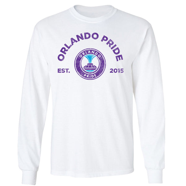 Orlando Pride Long Sleeve Tee in White - Front View
