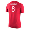 Amy Rodriguez Name and Number Tee in Red - Back View