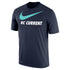 Kansas City Current Nike Swoosh Tee in Navy - Front View