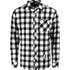 NWSL Plaid Flannel Shirt in White and Black - Front View