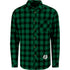NWSL Plaid Flannel Shirt in Green - Front View