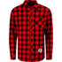 NWSL Plaid Flannel Shirt in Red - Front View