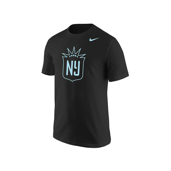 NJ/NY Gotham Youth Nike Logo Tee in Black- Front View