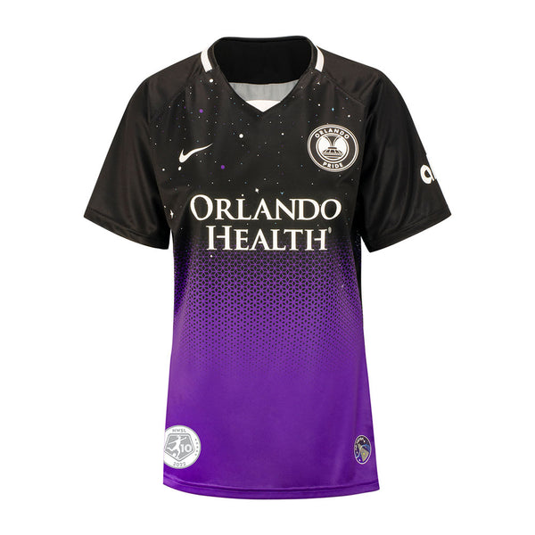 Orlando Pride 10th Anniversary Youth Nike Jersey in Purple- Front View